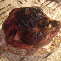 alton brown turkey dressing Alton Brown's Brined and Roasted Turkey