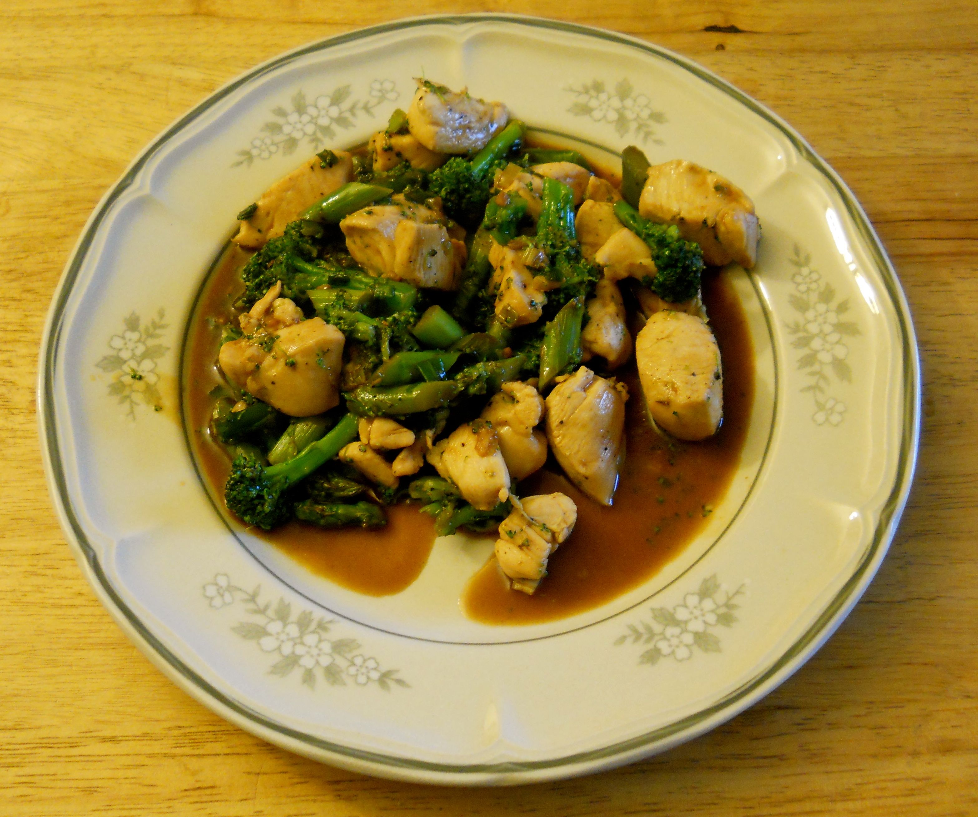 Chicken, Asparagus, and Broccoli StirFry