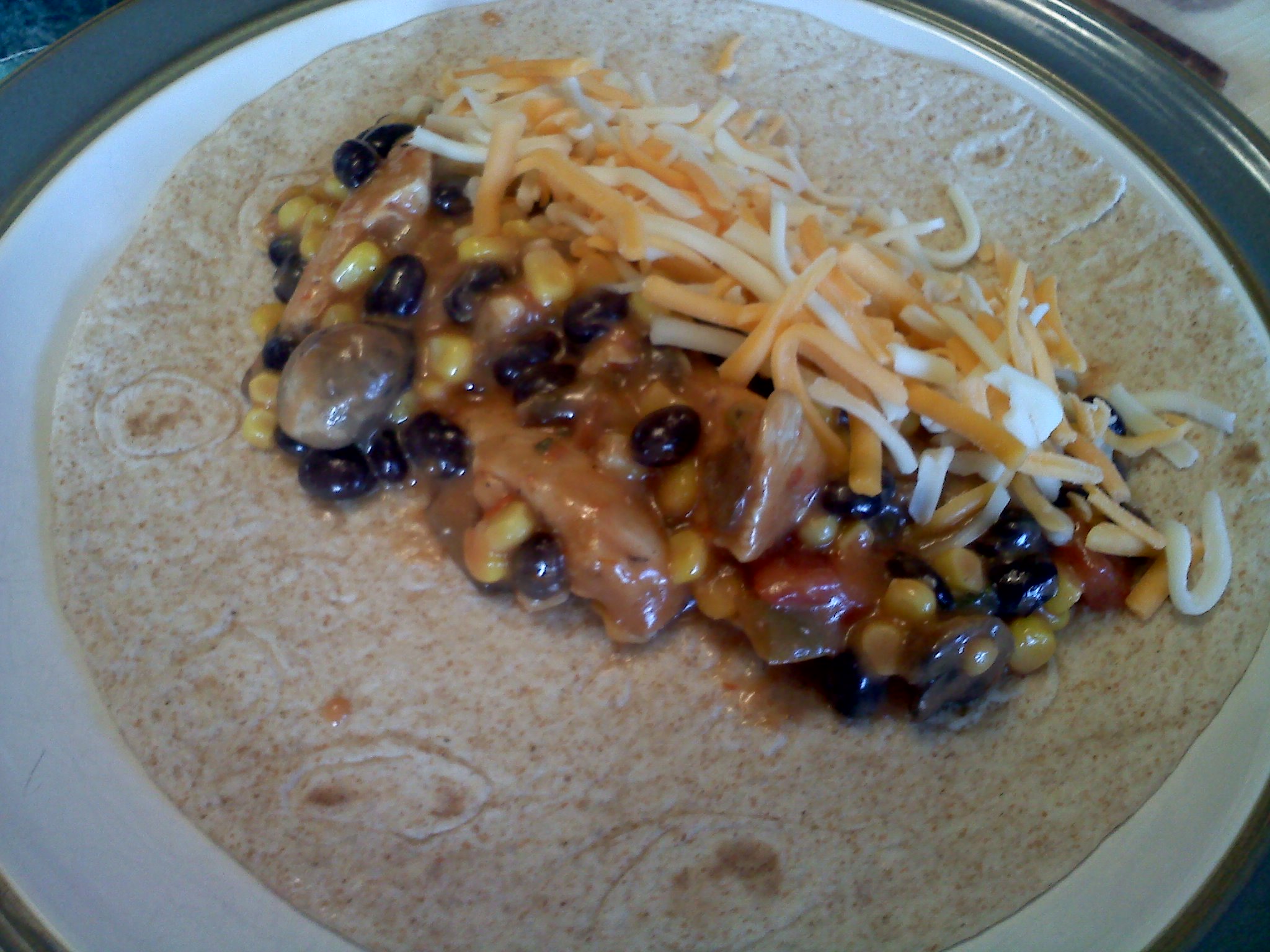 Chicken, Black Bean, and Corn Fajitas