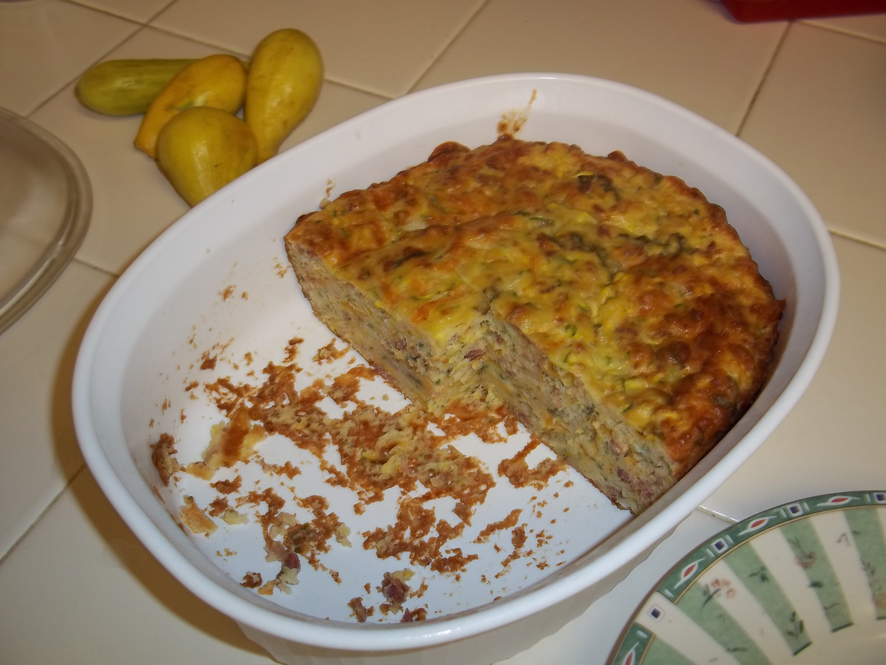 Zucchini Cheese Bacon Casserole