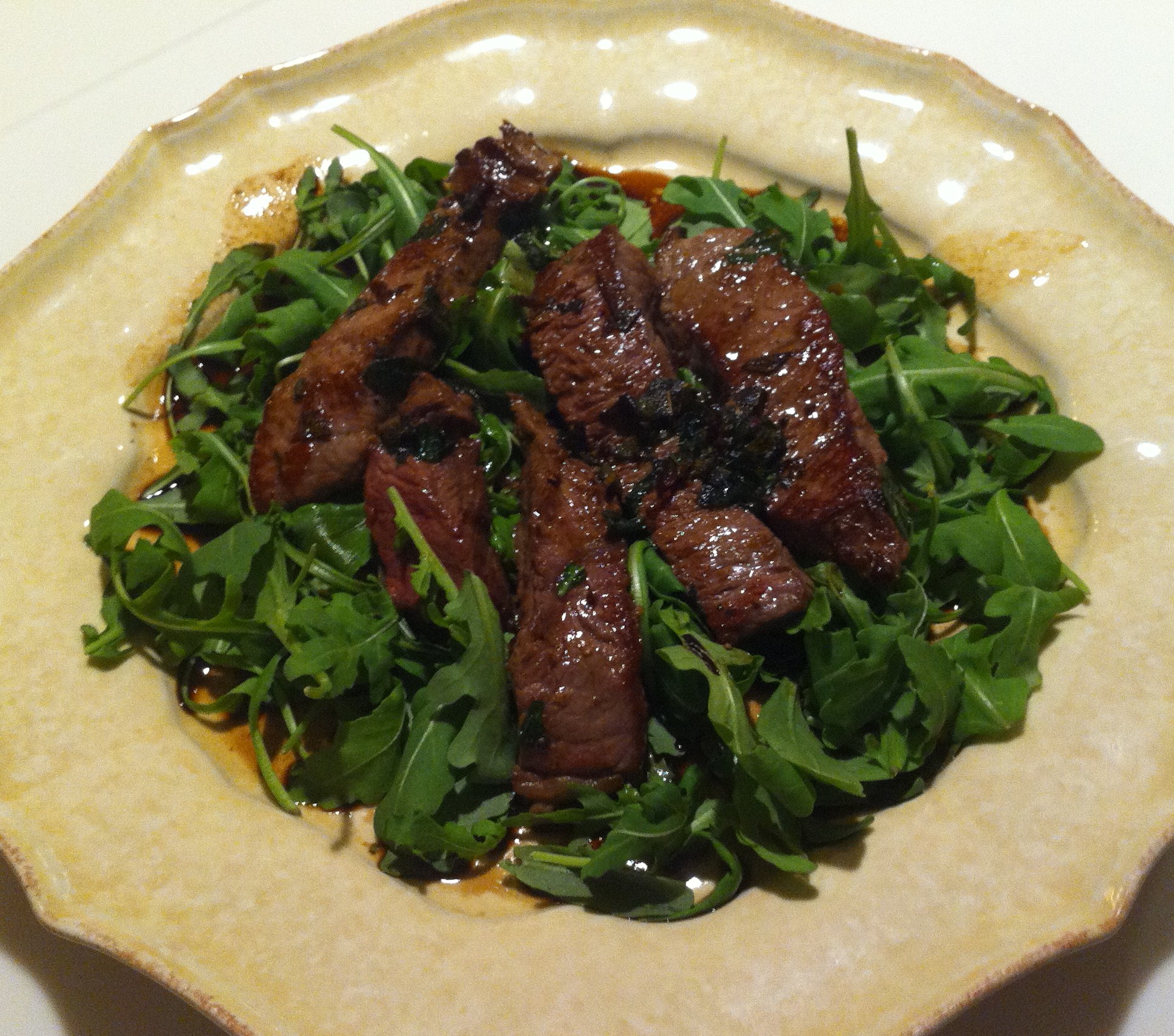 ItalianStyle Steak with Basil and Sage