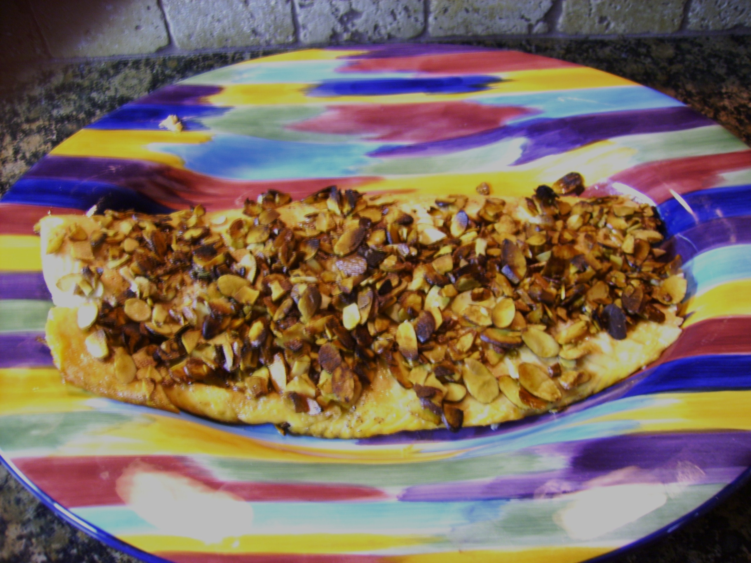 Baked Salmon Almondine