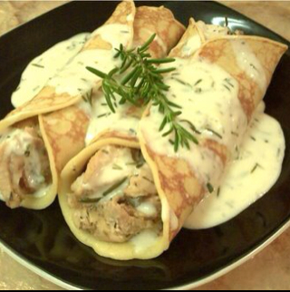 Chicken And Mushroom Crepes