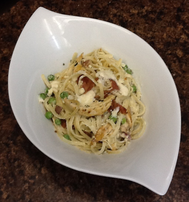 Creamy Roast Chicken Pasta with Bacon