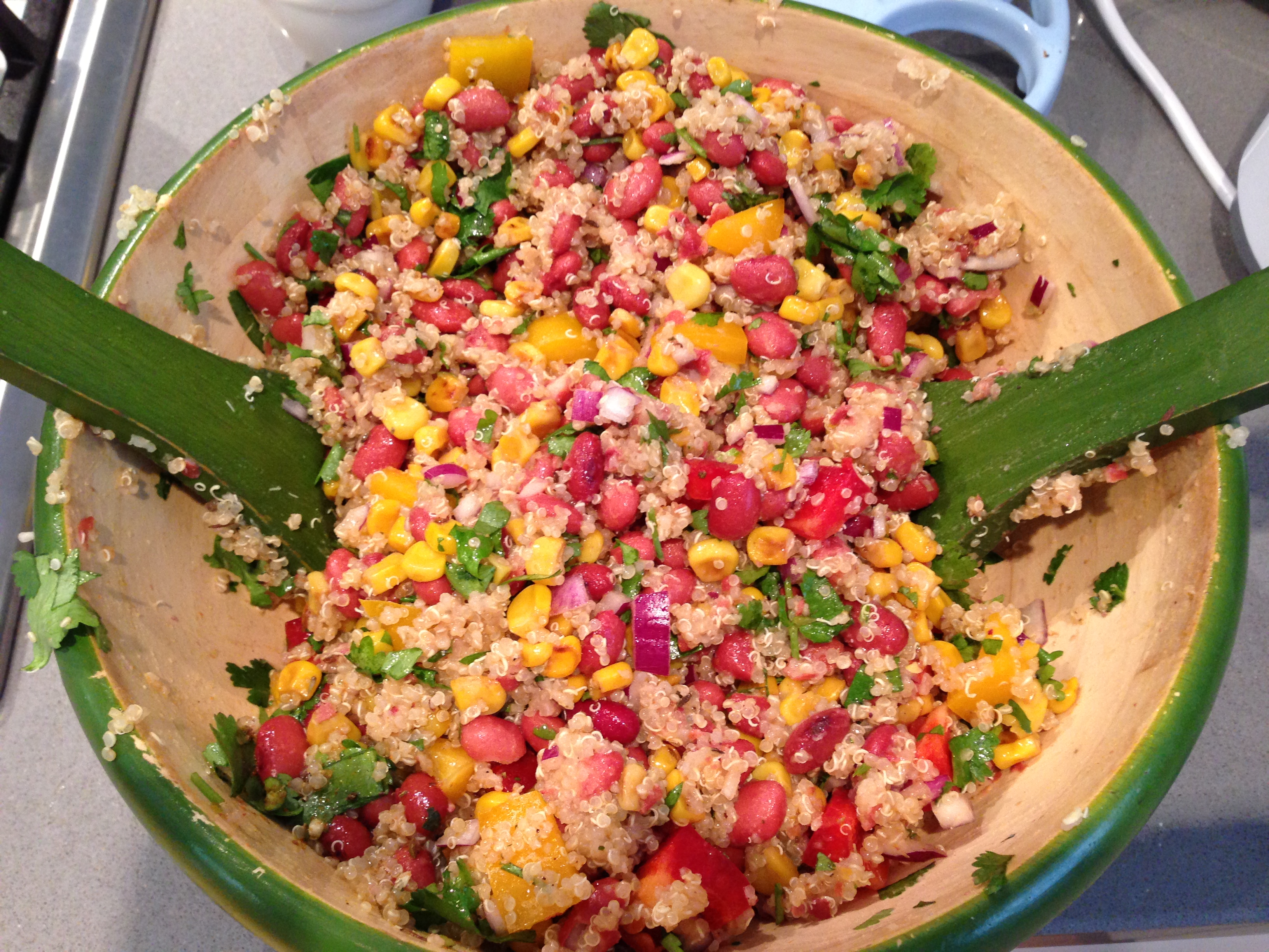 Mexican Corn & Red Kidney Bean Quinoa Salad