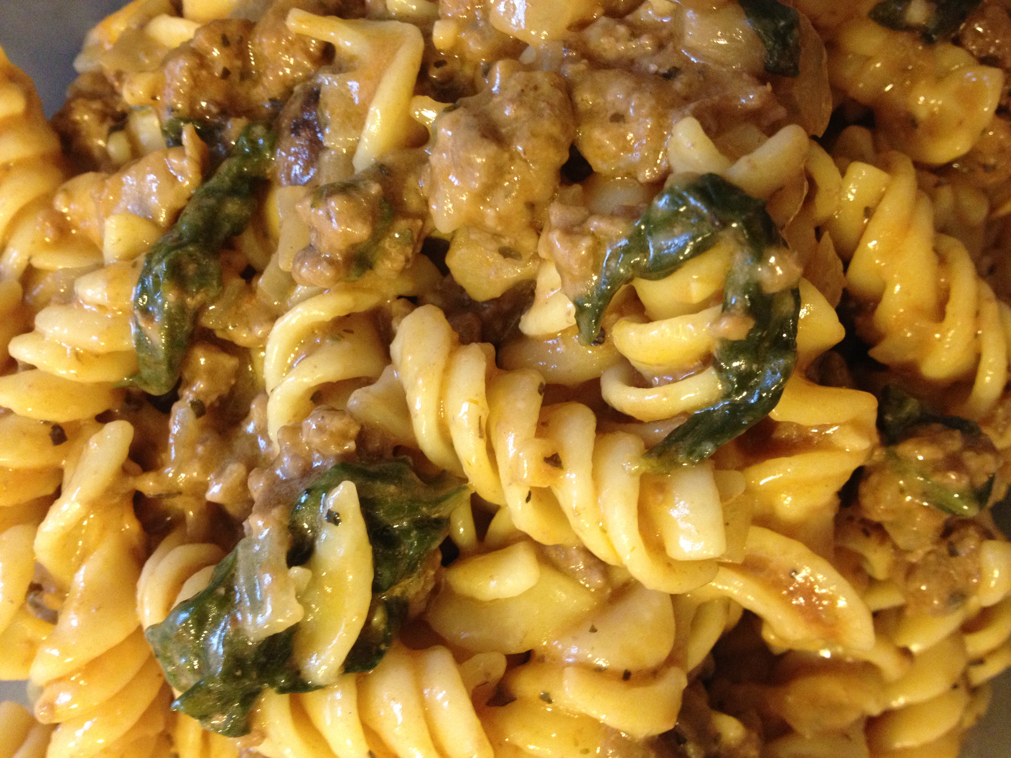 Sausage and Spinach Pasta