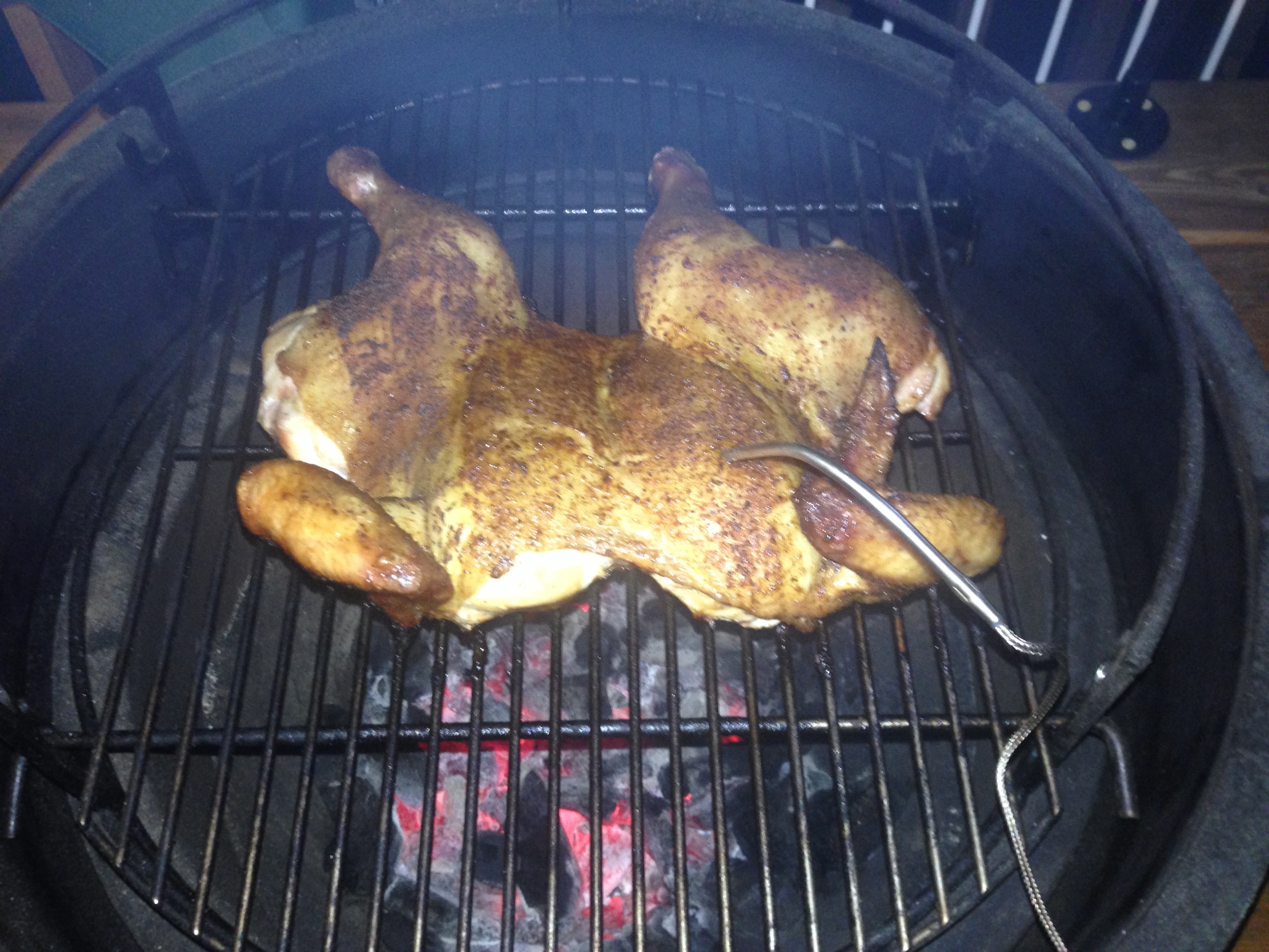 Spatchcock Chicken on the Big Green Egg