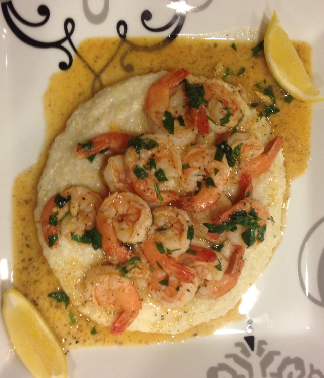 LemonGarlic Shrimp and Grits