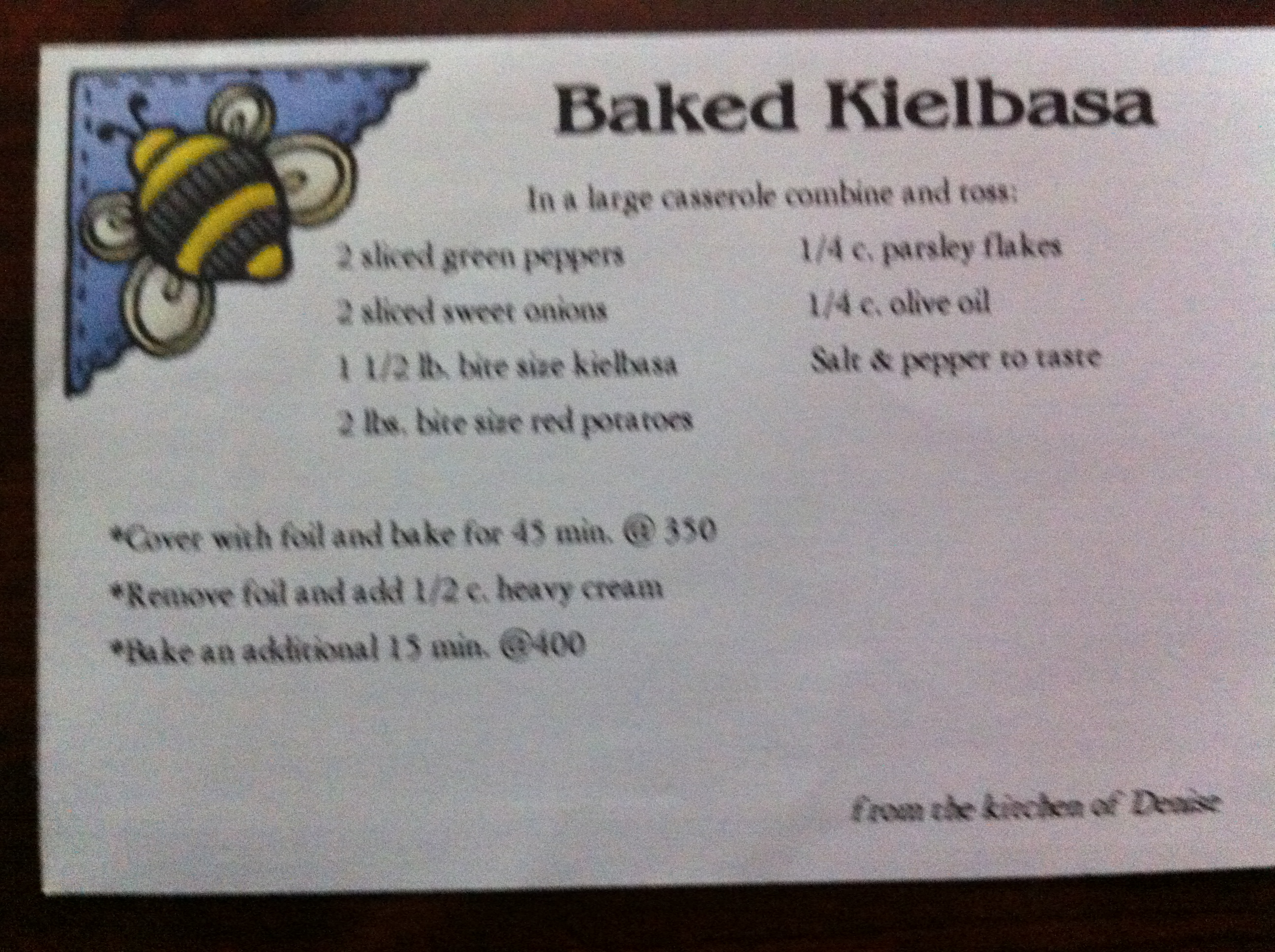 Baked Kielbasa BigOven