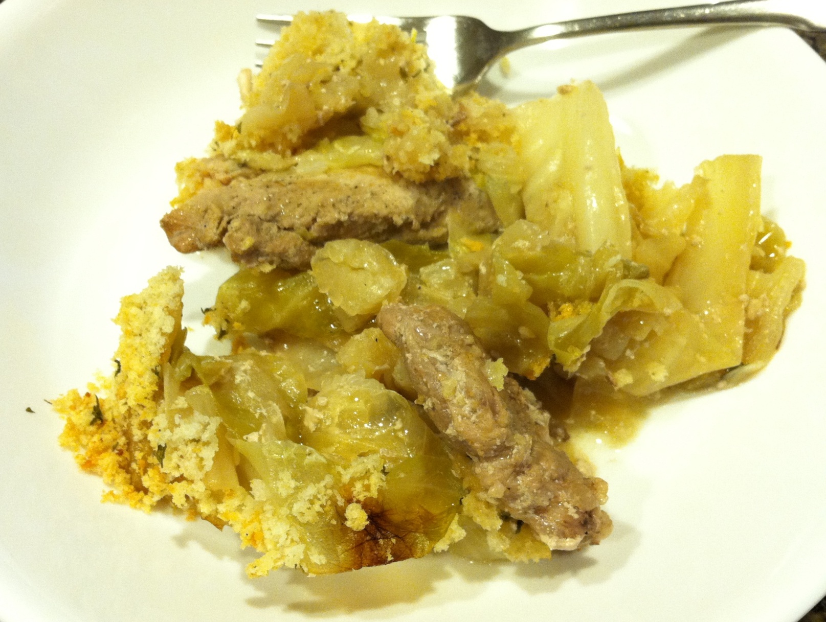 Pork chops and cabbage