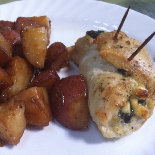 Spinach and Feta Cheese Stuffed Chicken