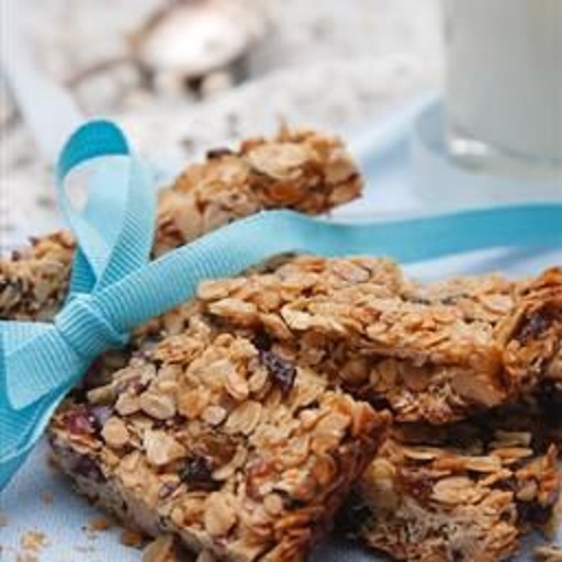 homemade granola bars with banana food image