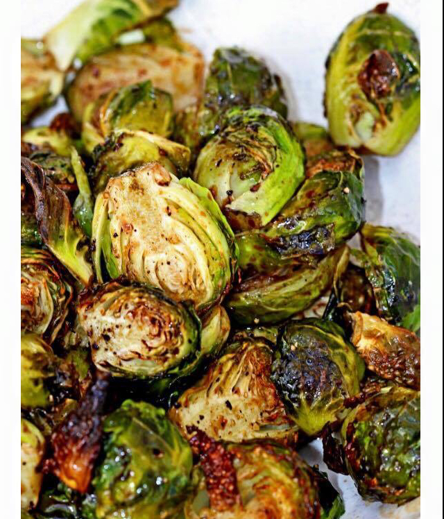 Crispy Balsamic Honey Brussels Sprouts