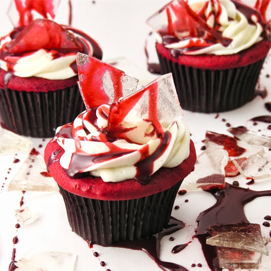 Miniature Bloody Broken Glass Cupcakes Miniature Bloody Broken Glass Cupcakes