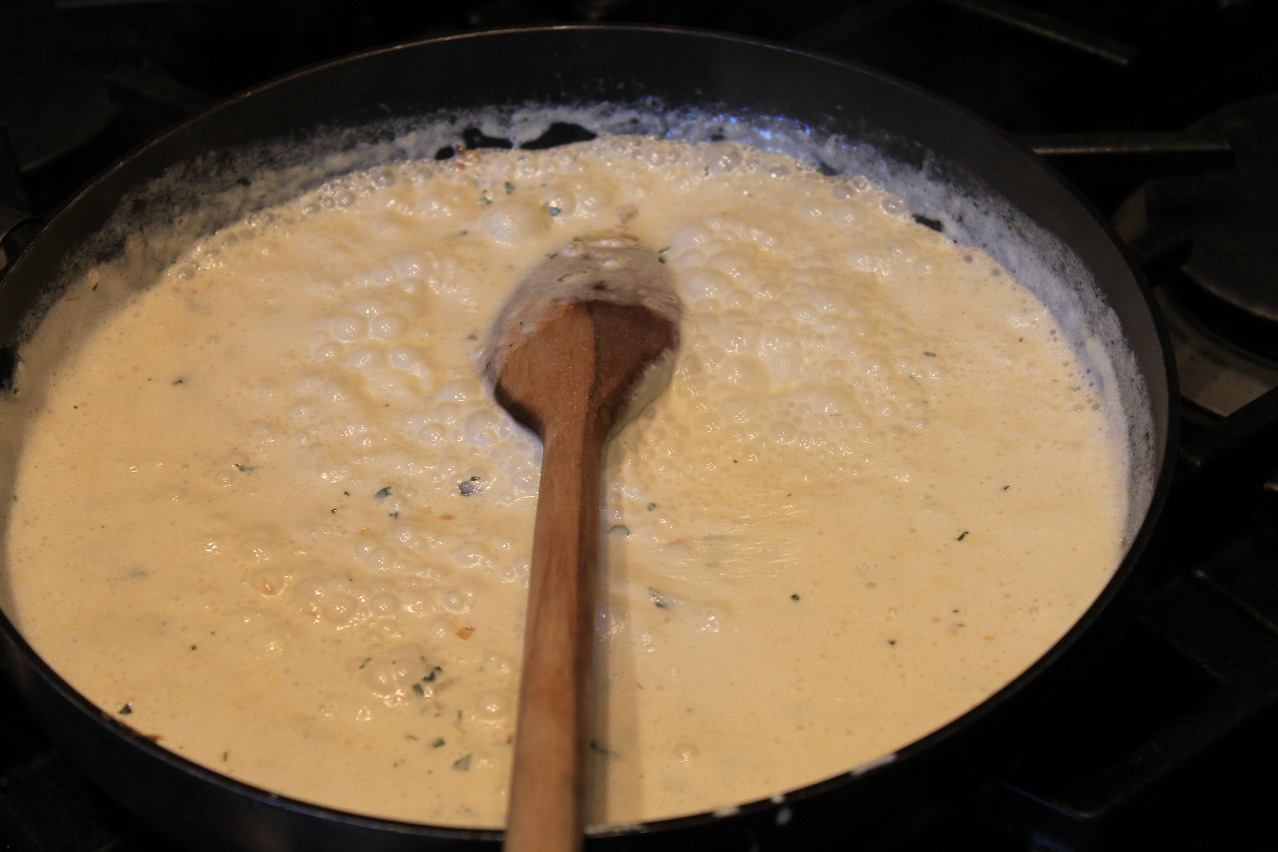 Shrimp with Tarragon, Whiskey, Cream Sauce