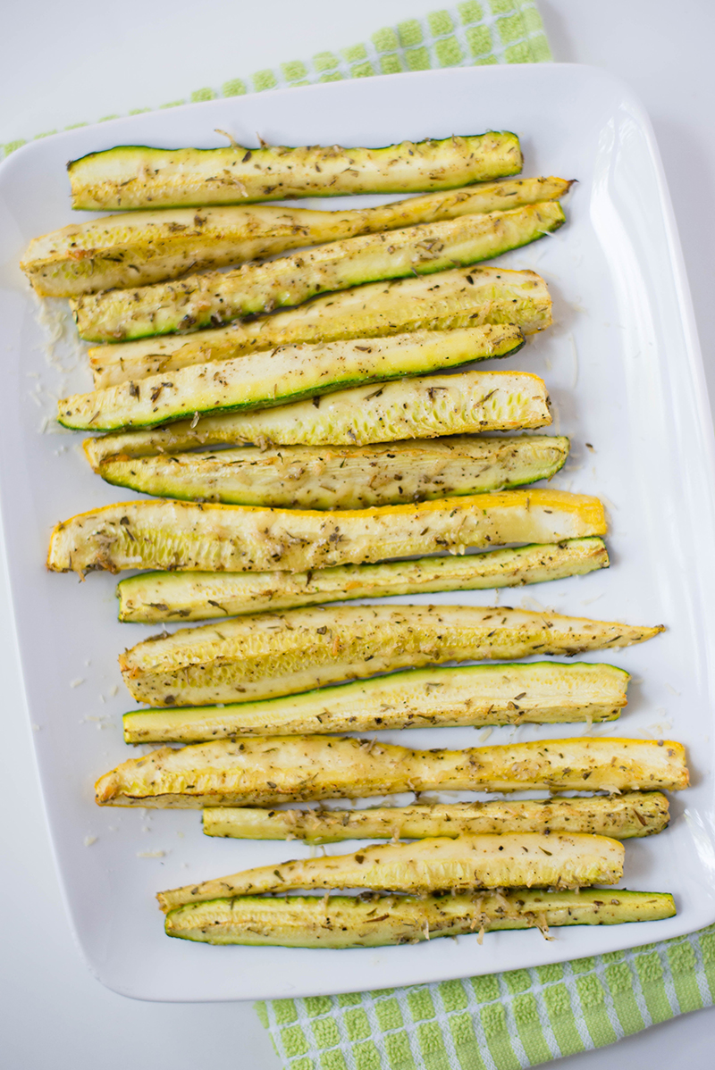 Parmesan Baked Squash And Zucchini Spears BigOven