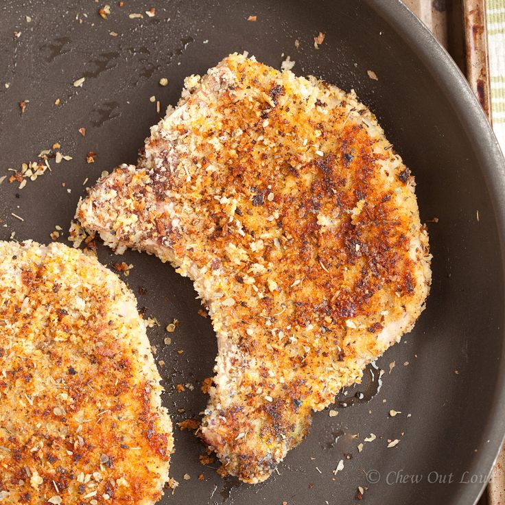 garlic parmesan crusted pork chops