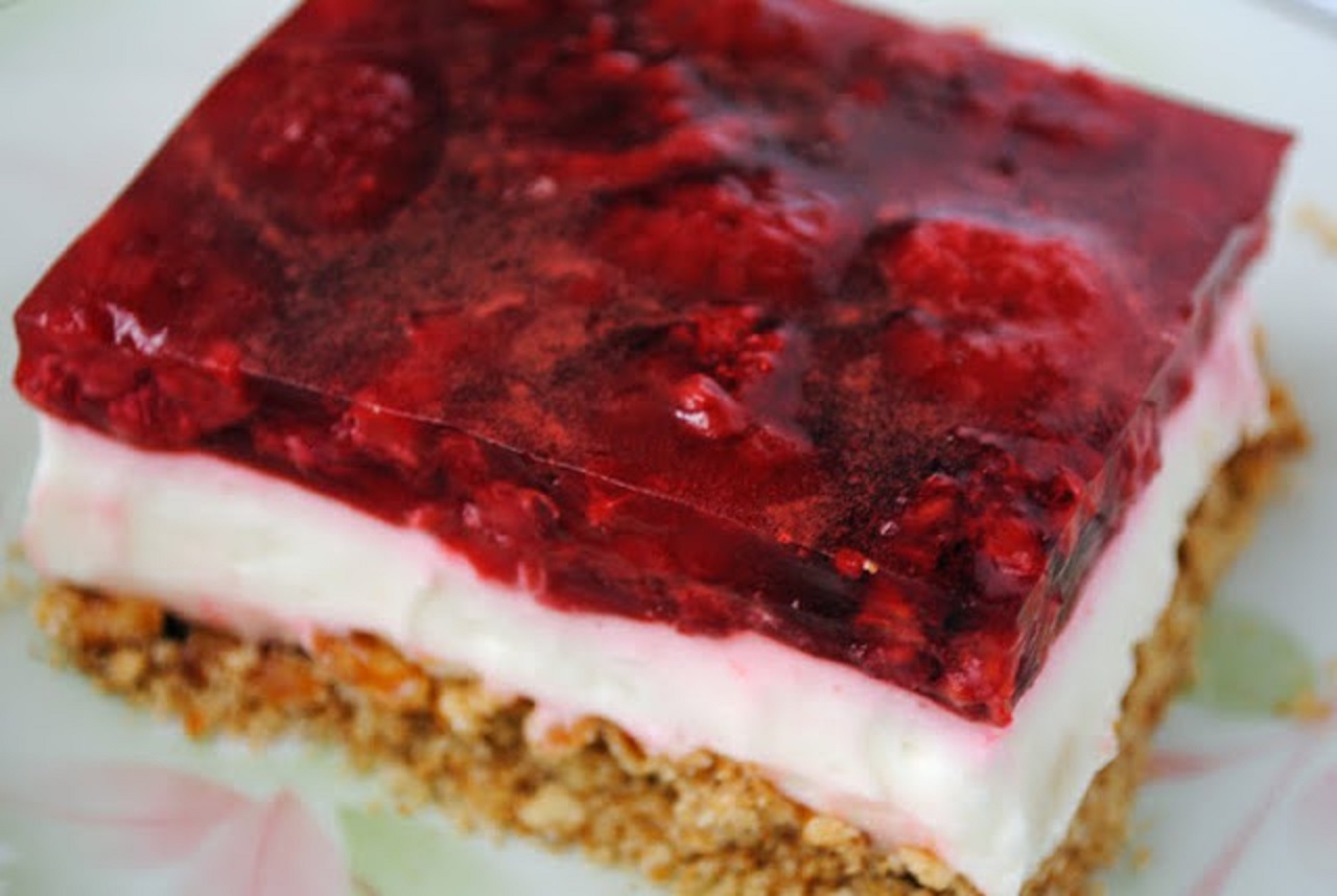 Raspberry Pretzel Dessert