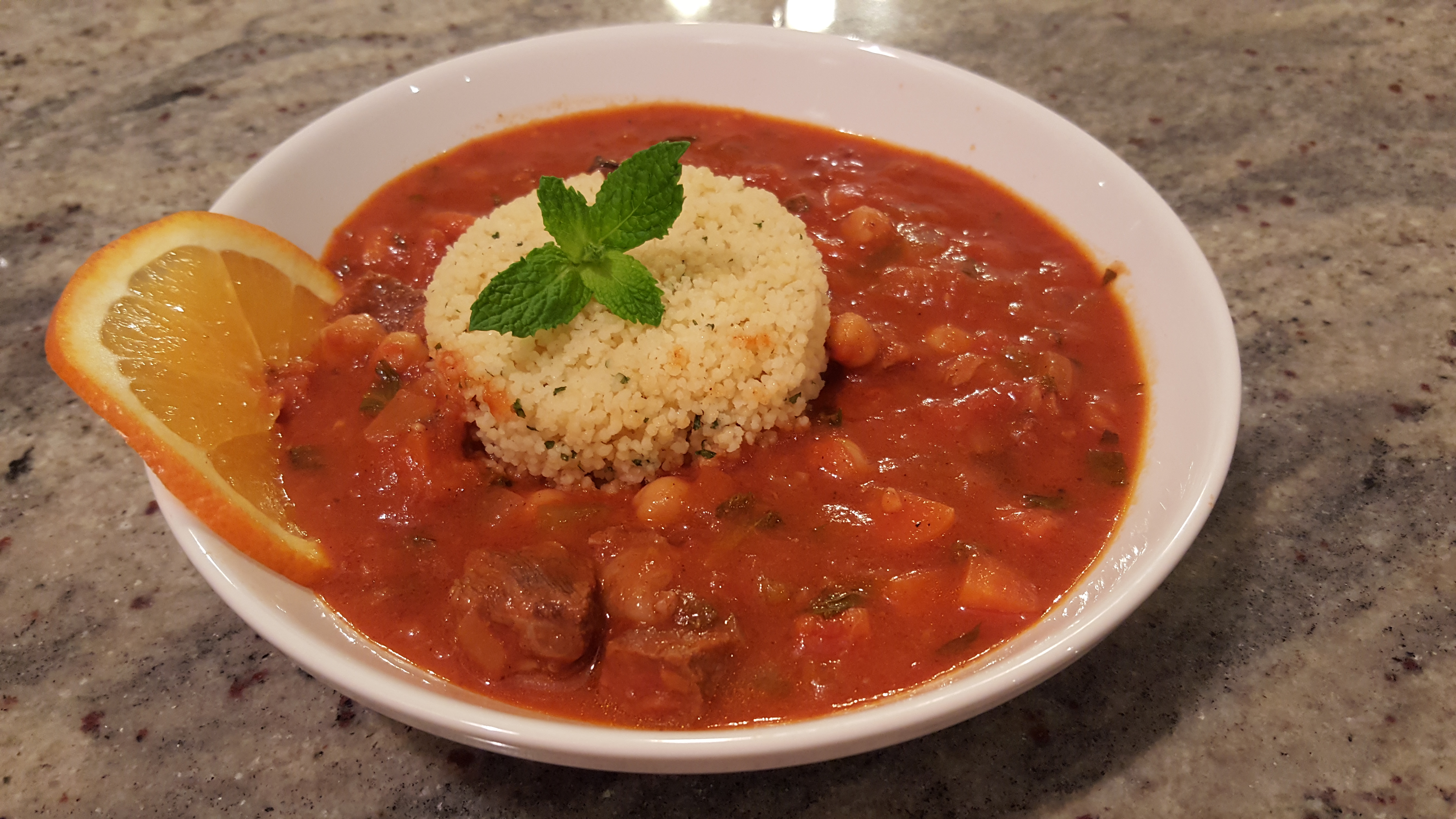 Moroccan Lamb Stew with Mint and Apricot