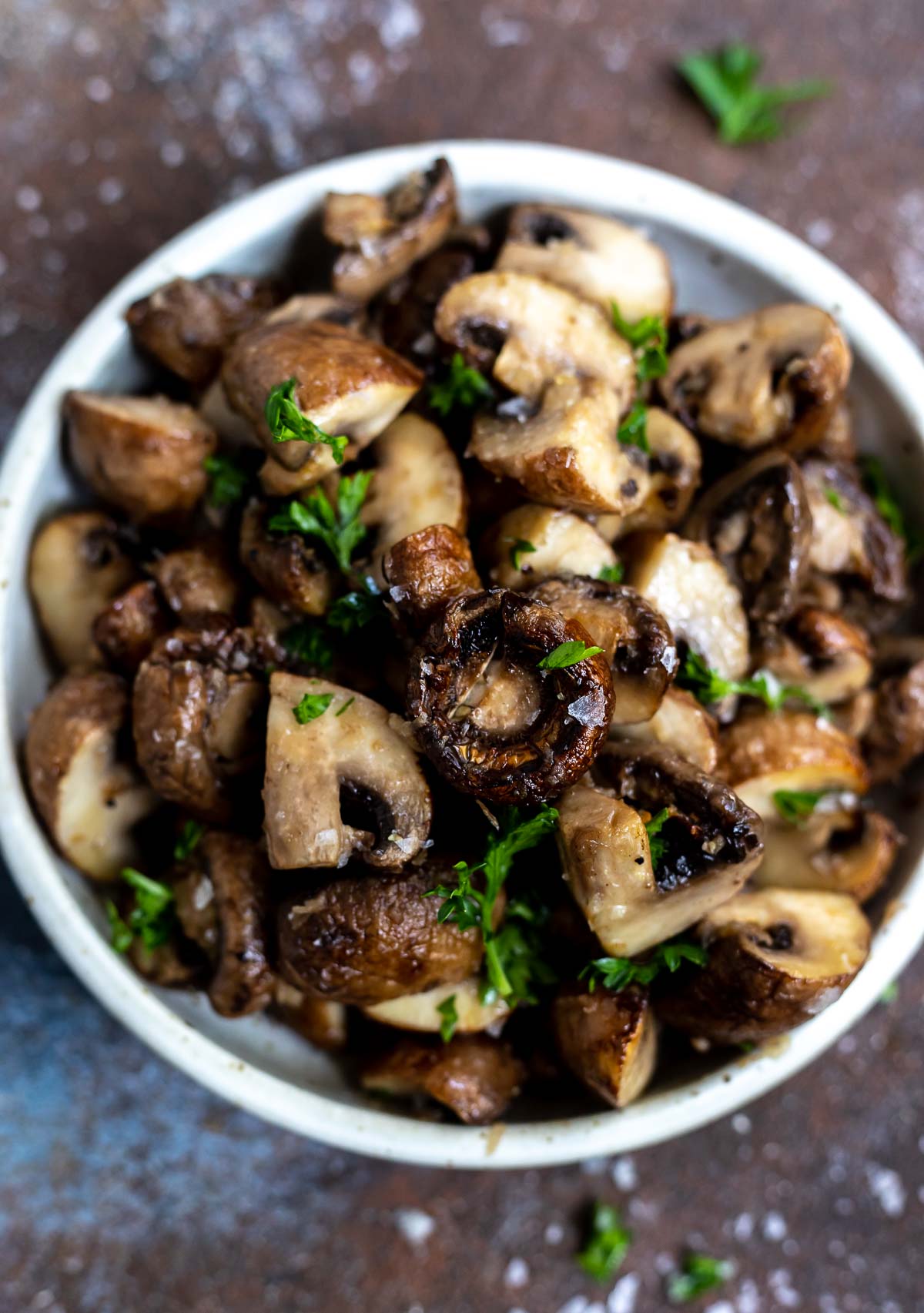 Air Fryer Garlic Mushrooms